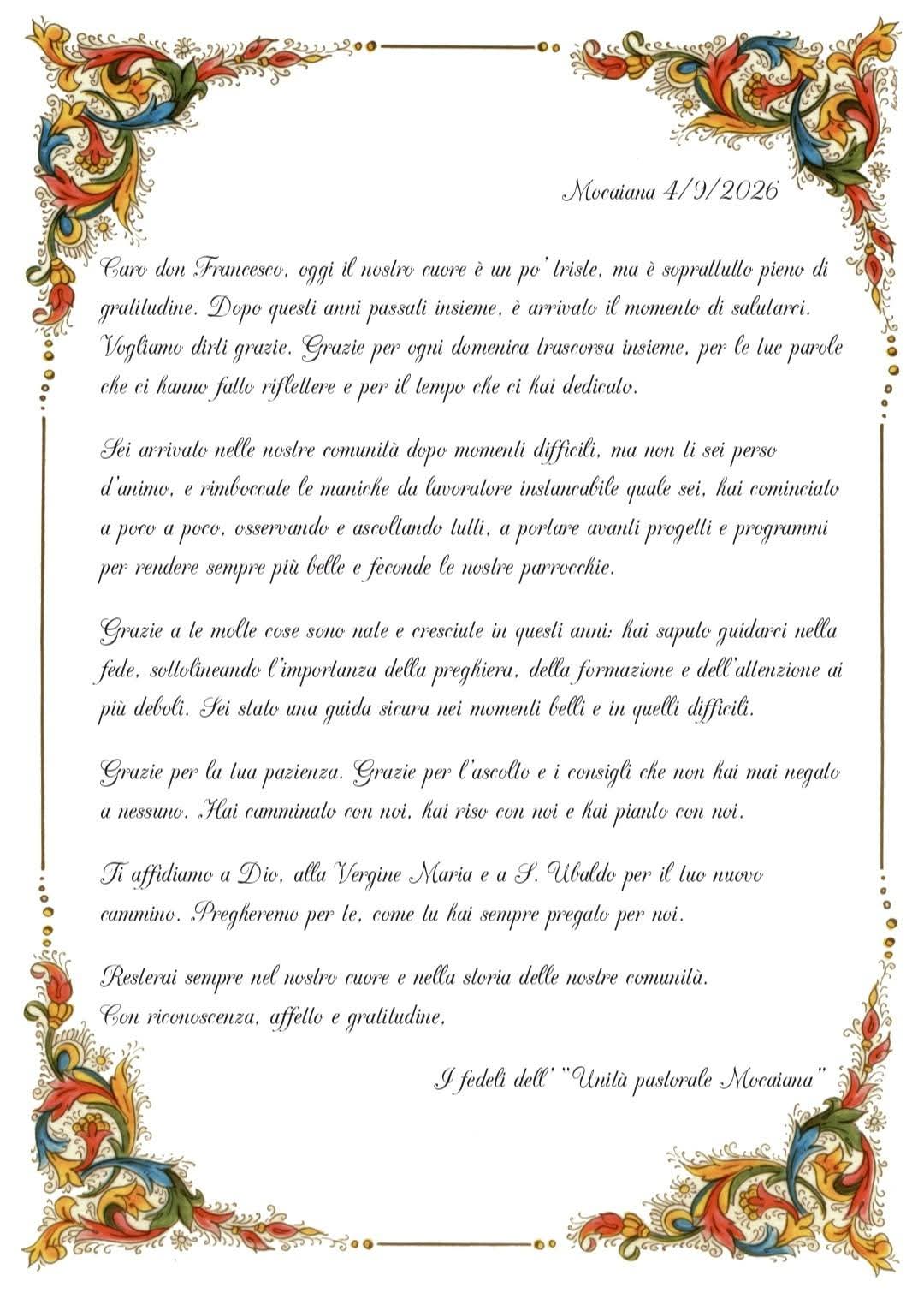 Read more about the article Grazie Don Francesco