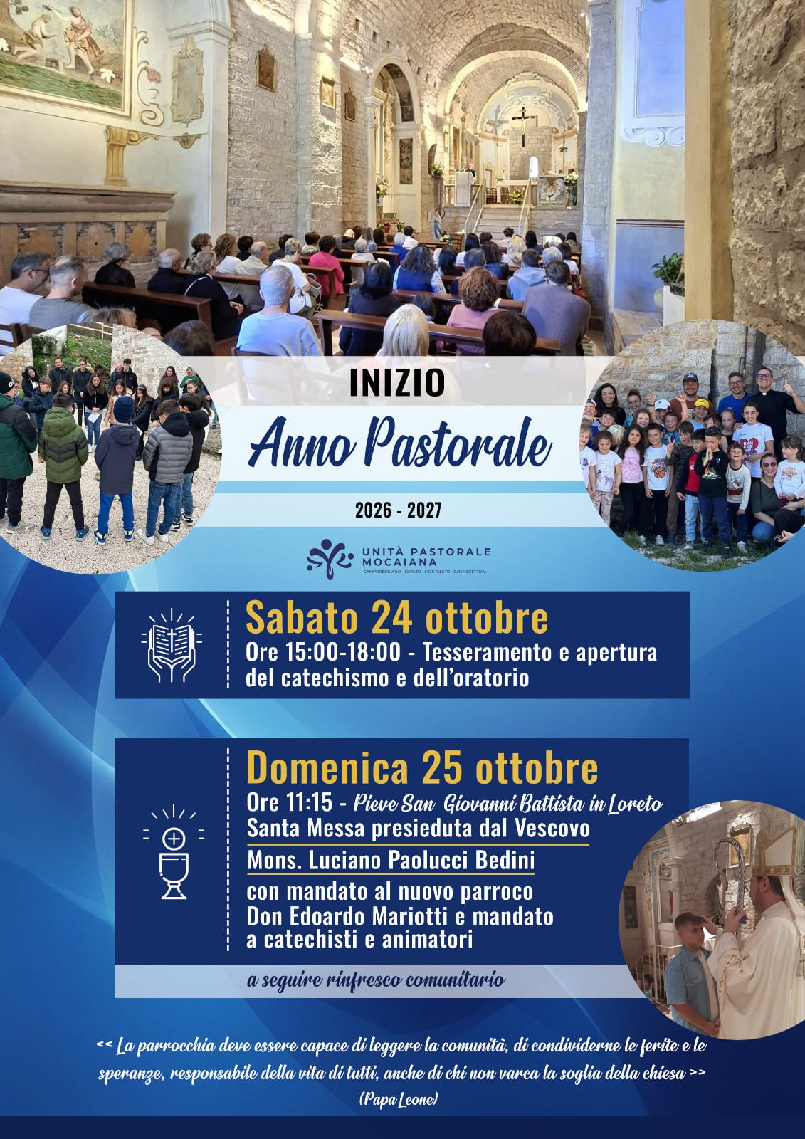 You are currently viewing Inizio Anno Pastorale 2026-2027
